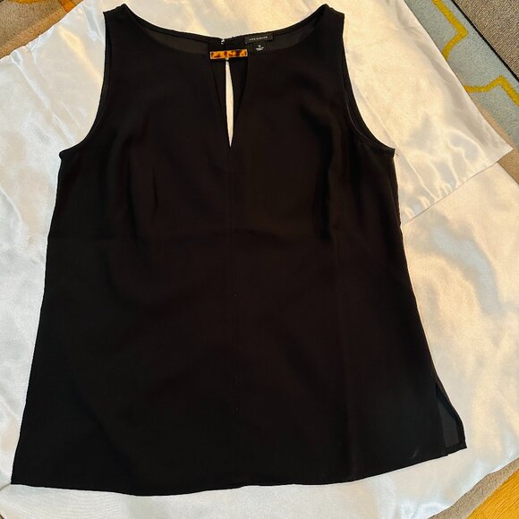 Ann Taylor Sleeveless Black Top w/Keyhole Front, Size M (NWOT) - Picture 2 of 9
